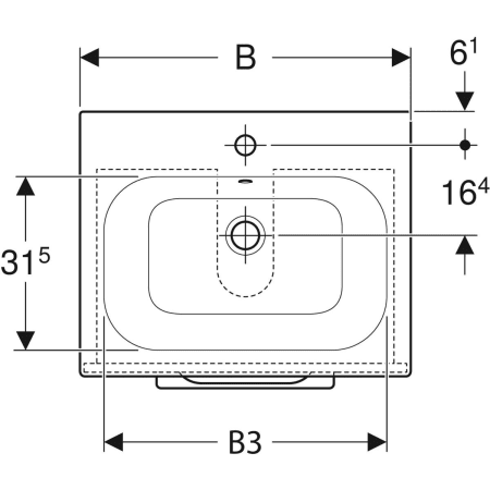 MOBILIER 80 CM SELNOVA SQUARE CU LAVOAR, DOUA SERTARE,NUC AMERICAN HICKORY DESCHIS